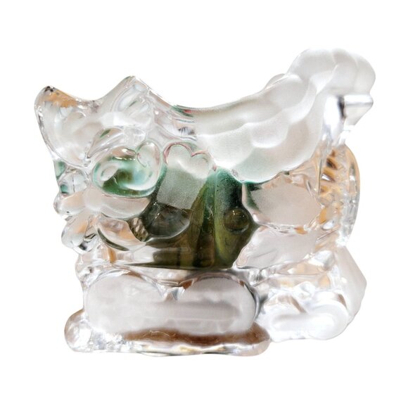 Gorham Christmas North Pole Express Santa Train Votive Lead Crystal from Germany - Picture 4 of 12